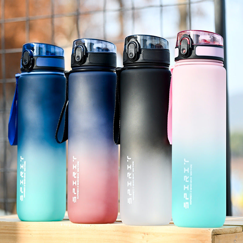 Large Capacity Colorful Plastic Drink Cup Leak-Proof Outdoor Travel Gym Fitness Jugs Convenient Portable Sports Water Bottle