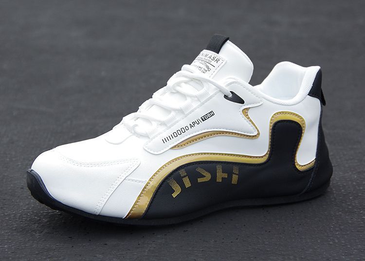 Mens New Casual Leather Sports Shoes Anti-Slippery Anti-Skid Air Cushion Style for Running Versatile Use Cross-Border Wholesale