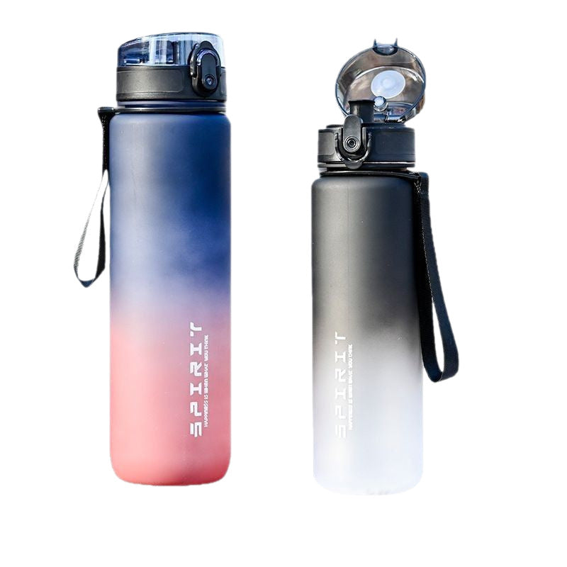 Large Capacity Colorful Plastic Drink Cup Leak-Proof Outdoor Travel Gym Fitness Jugs Convenient Portable Sports Water Bottle