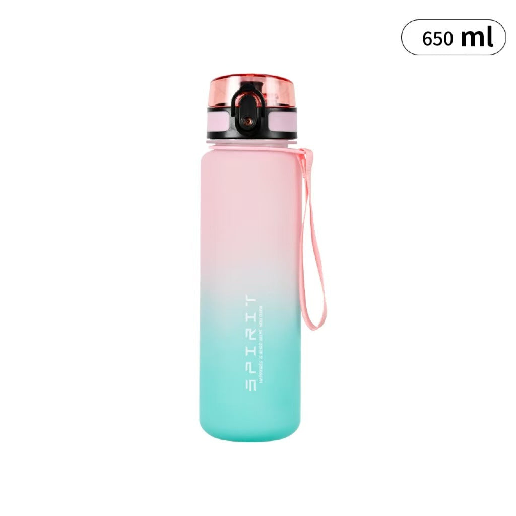 Large Capacity Colorful Plastic Drink Cup Leak-Proof Outdoor Travel Gym Fitness Jugs Convenient Portable Sports Water Bottle