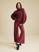 CloudKnit High Rise Wide Leg Pant