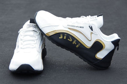 Mens New Casual Leather Sports Shoes Anti-Slippery Anti-Skid Air Cushion Style for Running Versatile Use Cross-Border Wholesale